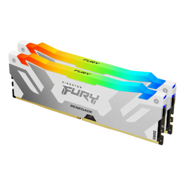 32GB (2 x 16GB) FURY™ Renegade DDR5 6800MT/s, CL36, White/Silver, RGB LED, DIMM Memory