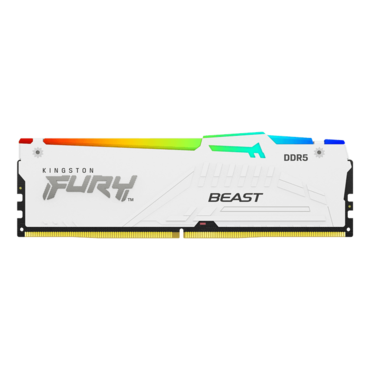 16GB FURY™ Beast DDR5 5600MHz, CL36, White, RGB LED, DIMM Memory