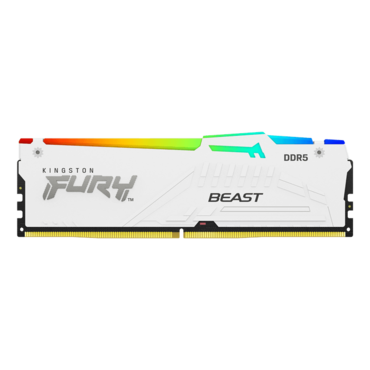 16GB FURY™ Beast DDR5 5600MHz, CL40, White, RGB LED, DIMM Memory