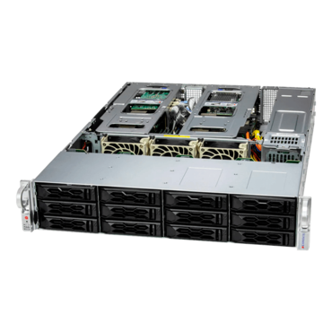 Supermicro SuperServer SYS-621C-TN12R, Dual 4th Gen. Intel® Xeon® Scalable Processors, NVMe/SATA/SAS 2U Rackmount Server Computer
