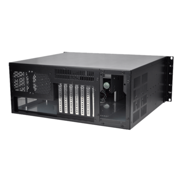 RM-4UC438, 4x 5.25&quot; External Bays, 4x 3.5&quot; or 8x 2.5&quot;, No PSU, ATX, Black, 4U Chassis
