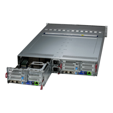 Supermicro SuperServer SYS-621BT-DNC8R BigTwin, Quad 4th Gen. Xeon® Scalable Processors, NVMe/SAS, 2-Node, 2U Rackmount Server Computer