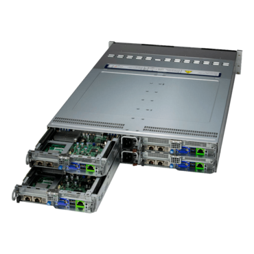 Supermicro SuperServer SYS-221BT-HNC8R BigTwin, Eight 4th Gen. Xeon® Scalable Processors, NVMe/SAS, 4-Node, 2U Rackmount Server Computer
