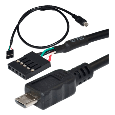 50CM micro usb 5pin male to 1x 5Pin Female 0.1&quot; USB header PCB motherboard cable