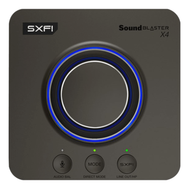 Sound Blaster X4, 7.1 Channels, 24-bit / 192KHz, 114 dB DNR, USB Sound Card