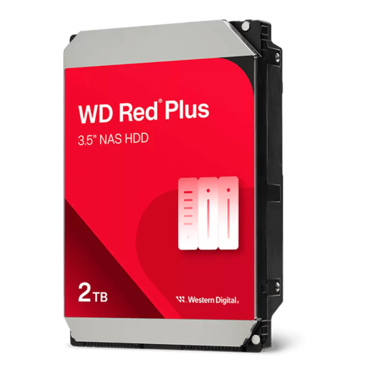 2TB Red Plus WD20EFPX, 5400 RPM, SATA 6Gb/s, 64MB cache, 3.5" HDD