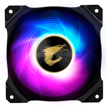 AORUS 120 ARGB 120mm, ARGB, 1700 RPM, 40.85 CFM, 28.6 dBA, Cooling Fan