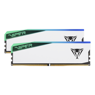 32GB (2 x 16GB) Viper Elite 5 RGB DDR5 6600MT/s, CL36, White, RGB LED, DIMM Memory