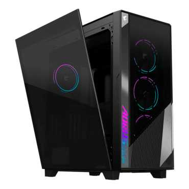 AORUS C500 GLASS, Tempered Glass, No PSU, E-ATX, Black, Mid Tower Case