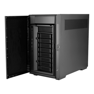 CS382, 8x 3.5&quot;/2.5&quot; Hotswap Bays, No PSU, microATX, Black, Mini Tower Chassis