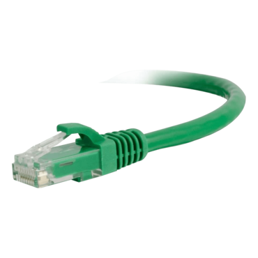 CAT6A Shielded Slim 28AWG w/Clear Snagless Molded Boot Patch Cable, Green, 3ft
