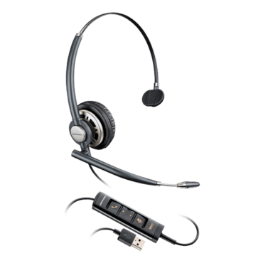 Poly EncorePro 715, Wired, Black, Headset - TAA Compliant