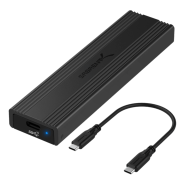 USB-C 3.2 to PCIe NVMe SSD External Hard Drive Enclosure, Black (EC-SNVE)