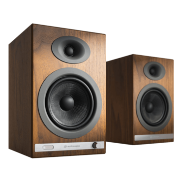 HD5-WAL, Wired/Bluetooth, Real Wood Veneer Walnut, 2.0 Channel Bookshelf Speakers