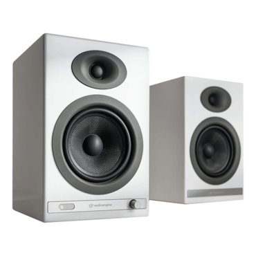 HD5-WHT, Wired/Bluetooth, Hi-Gloss Piano White, 2.0 Channel Bookshelf Speakers