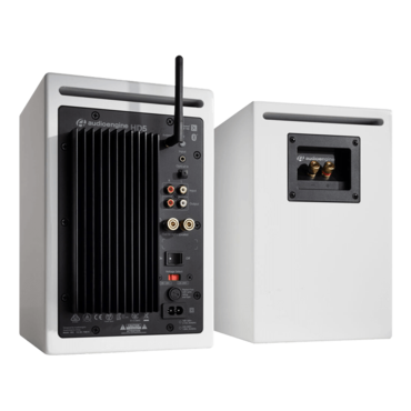 HD5-WHT, Wired/Bluetooth, Hi-Gloss Piano White, 2.0 Channel Bookshelf Speakers