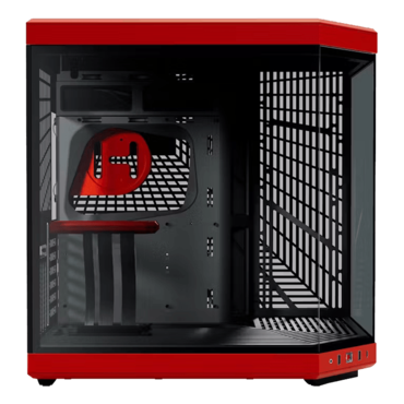 Y70, Tempered Glass, No PSU, E-ATX, Black Cherry, Mid Tower Case