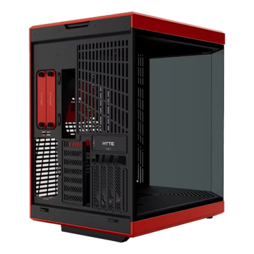 Y70, Tempered Glass, No PSU, E-ATX, Black Cherry, Mid Tower Case