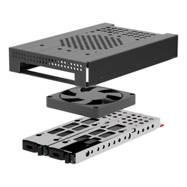 KO3-102M2-FR 3.5&quot; bay for 2 x M.2 Nvme Cage Oculink