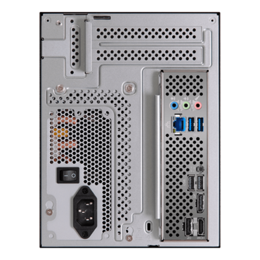 DeskMeet X600W - TAA Compliant, Intel® X600 Chipset, 4x DDR4 DIMM Memory, 2x M.2 SSD, 2x 2.5" HDD/SSD, 500W PSU, Mini Cube PC Barebone