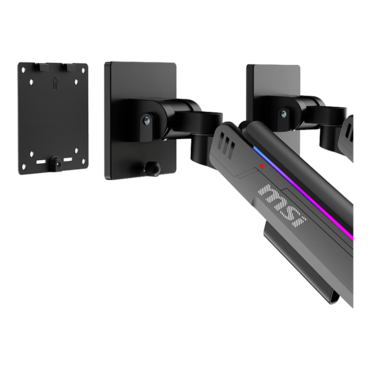 MPG MT201DR, 17&quot; - 35&quot; Screens, Matte Black/Painted Grey, RGB Double Monitor Arm