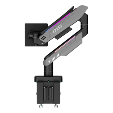 MPG MT201R, 17&quot; - 49&quot; Screens, Matte Black/Painted Grey, RGB Single Monitor Arm