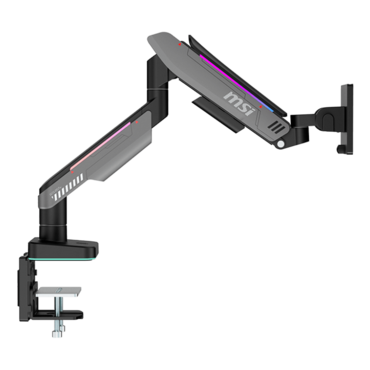 MPG MT201R, 17&quot; - 49&quot; Screens, Matte Black/Painted Grey, RGB Single Monitor Arm