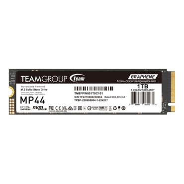 1TB MP44, 7200 / 6200 MB/s, 3D TLC NAND, PCIe NVMe 4.0 x4, M.2 2280 SSD