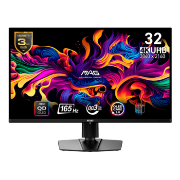 MAG 321UP QD-OLED, DisplayHDR™ 400, 31.5&quot; QD-OLED, 3840 x 2160 (4K UHD), 0.03 ms, 165Hz, Gaming Monitor