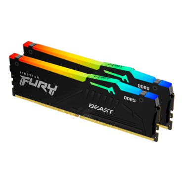 32GB (2 x 16GB) FURY™ Beast DDR5 6000MHz, CL36, Black, RGB LED, DIMM Memory