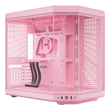 Y70, Tempered Glass, No PSU, E-ATX, Strawberry Milk, Mid Tower Case