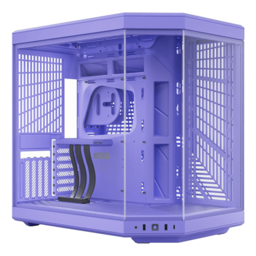 Y70, Tempered Glass, No PSU, E-ATX, Taro Milk, Mid Tower Case