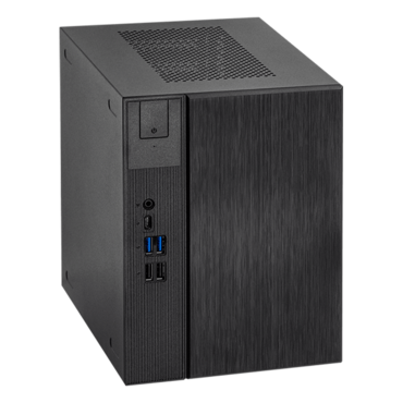 DeskMeet X300W - TAA Compliant, Intel® X300 Chipset, 4x DDR4 DIMM Memory, 1x M.2 SSD, 2x 2.5" HDD/SSD, 500W PSU, Mini Cube PC Barebone