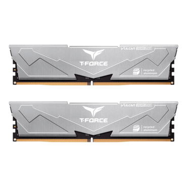 32GB (2 x 16GB) T-FORCE VULCAN ECO DDR5 6000MT/s, CL30, Silver, DIMM Memory - TAA Compliant