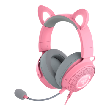 Kraken Kitty V2 Pro, Virtual 7.1 Surround Sound, Wired, Quartz Pink, Gaming Headset