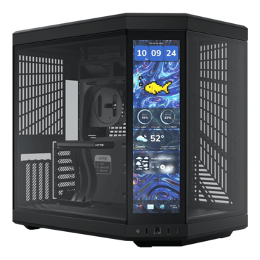 Y70 Touch Infinite, Tempered Glass, No PSU, E-ATX, Pitch Black, Mid Tower Case