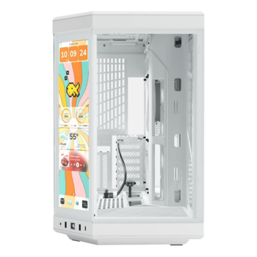 Y70, Touch Infinite, Tempered Glass, No PSU, E-ATX, Snow White, Mid Tower Case