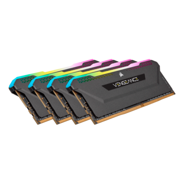 64GB (4 x 16GB) VENGEANCE® RGB PRO SL DDR4 3600MHz, CL16, Black, RGB LED, DIMM Memory