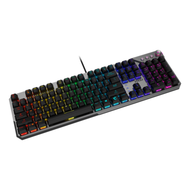 STRIKE 600, Per Key RGB, Kailh Midnight Pro Silent Tactile, Wired, Black, Mechanical Gaming Keyboard