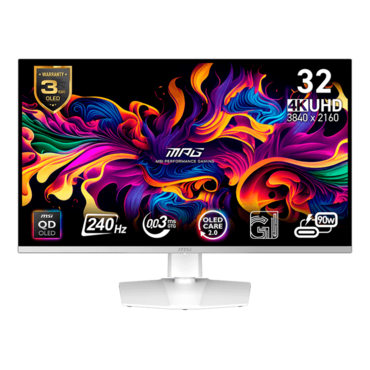 MPG 321URXW QD-OLED, DisplayHDR™ 400, 31.5&quot; QD-OLED, 3840 x 2160 (4K UHD), 0.03 ms, 240Hz, Gaming Monitor