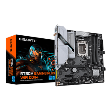 B760M GAMING PLUS WIFI DDR4, Intel® B760 Chipset, LGA 1700, microATX Motherboard
