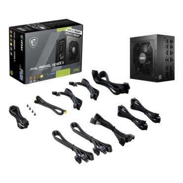 MAG A850GL PCIE5 II, 80 PLUS Gold 850W, Full Modular, ATX Power Supply