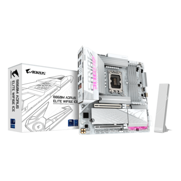 B860M AORUS ELITE WIFI6E ICE, Intel® B860 Chipset, LGA 1851, microATX Motherboad