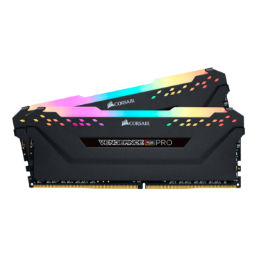 64GB (2 x 32GB) VENGEANCE® RGB PRO SL DDR4 3200MHz, CL18, Black, RGB LED, DIMM Memory