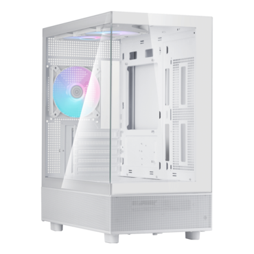 SST-LD04-W-ARGB, Tempered Glass, microATX, White, Mid Tower Case