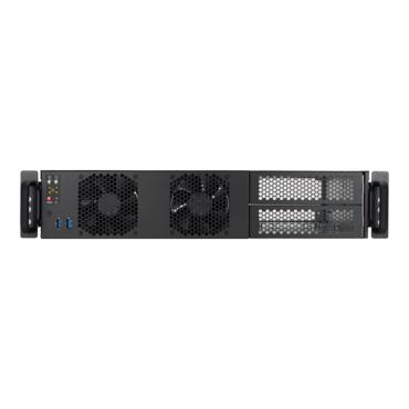 R200-015, 2x 5.25&quot; External Bays, 4x 3.5&quot; Internal Bays, No PSU, microATX, Black, 2U Chassis - TAA Compliant