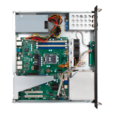 RA102-S315.B3, 2x 2.5&quot; External Bays, No PSU, ATX, Black/Grey, 1U Chassis - TAA Compliant