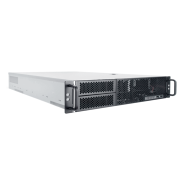 IW-R200N, 2x 5.25&quot; External Bays, 6x 3.5&quot; Internal Bays, No PSU, CEB, Black, 2U Chassis - TAA Compliant