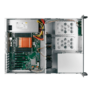 IW-R200N, 2x 5.25&quot; External Bays, 6x 3.5&quot; Internal Bays, No PSU, CEB, Black, 2U Chassis - TAA Compliant
