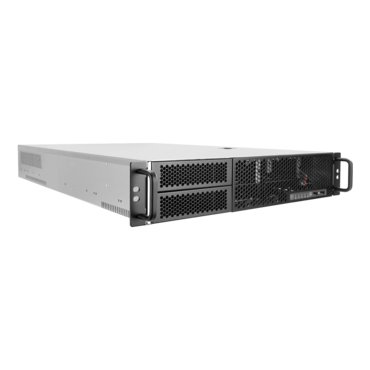 R200-01N-CR800.U3, 2x 5.25&quot; External Bays, 6x 3.5&quot; Internal Bays, No PSU, EEB, Black/Grey, 2U Chassis - TAA Compliant